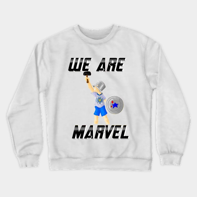 We Are Marvel Pod (Just Justin) Crewneck Sweatshirt by We Are Marvel Pod